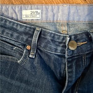 Gap Dark Blue Straight Ankle Jeans